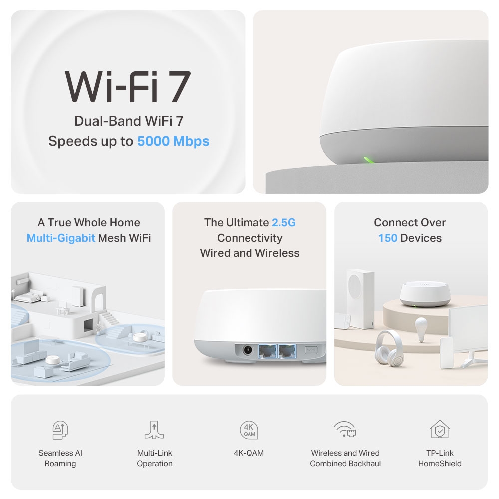 TP-Link Deco BE25 BE5000 – Hệ thống Wi-Fi Mesh chuẩn Wi-Fi 7