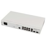 góc nghiêng trái mặt trước switch chia mạng Eltex MES2408C