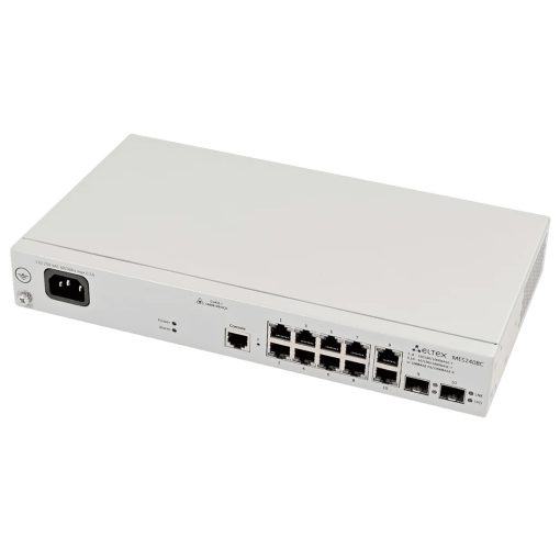 góc nghiêng trái mặt trước switch chia mạng Eltex MES2408C