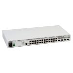 mặt trước góc nghiêng phải switch chia mạng Eltex MES2424B