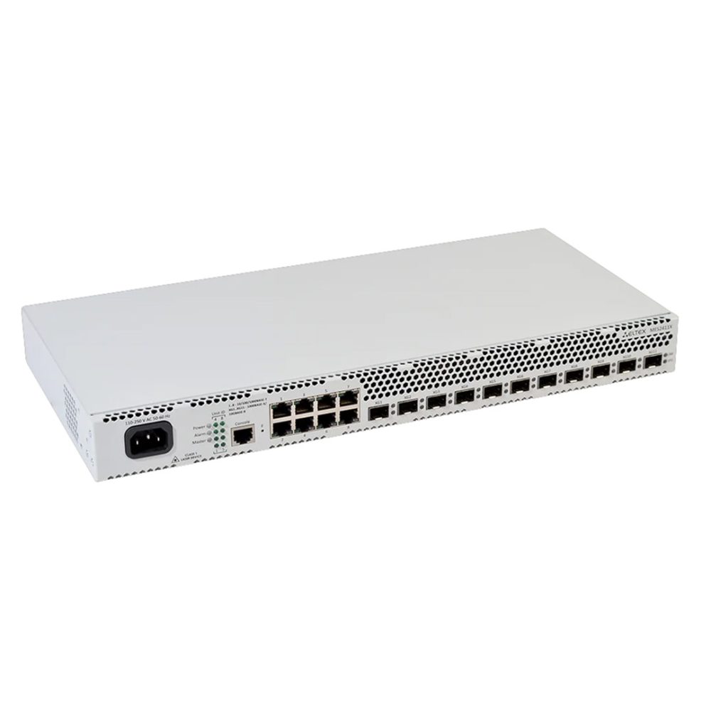 mặt trước góc nghiêng phải switch chia mạng Eltex MES2411X