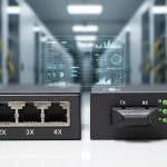 Các cổng kết nối của bộ chuyển đổi quang điện Upcom MC104-S-20 4x10_100M Base-T(X)+1x100M FX..