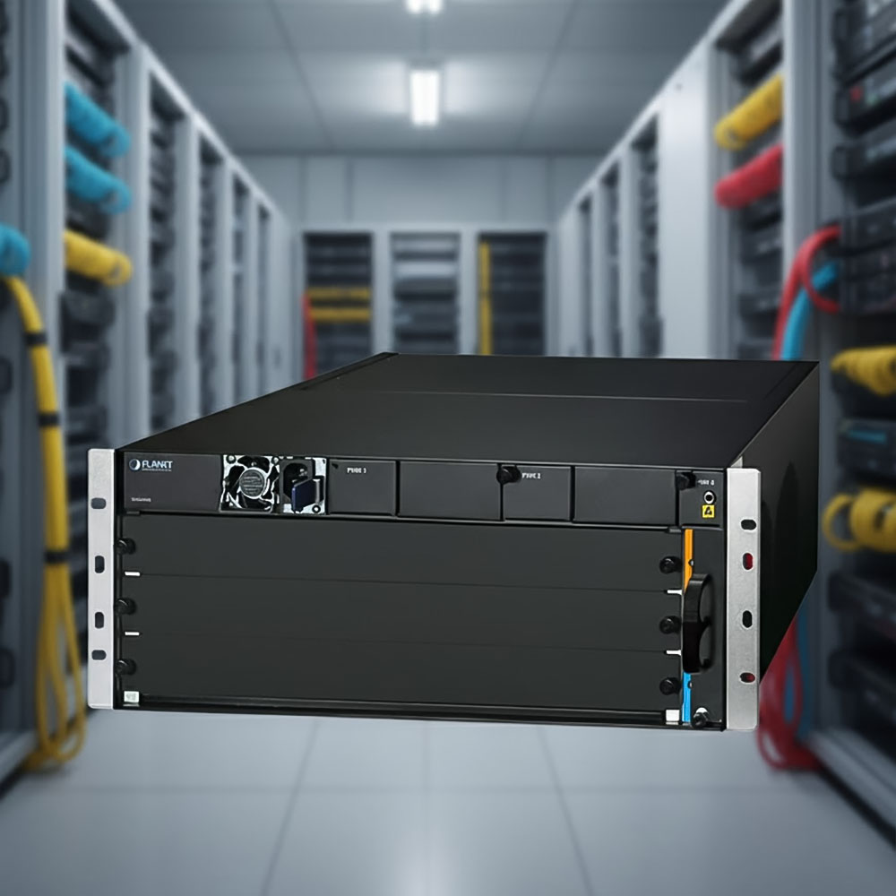 Ảnh chụp góc nghiêng mặt sau Switch Planet CS-6303R Layer 3 IPv6_IPv4