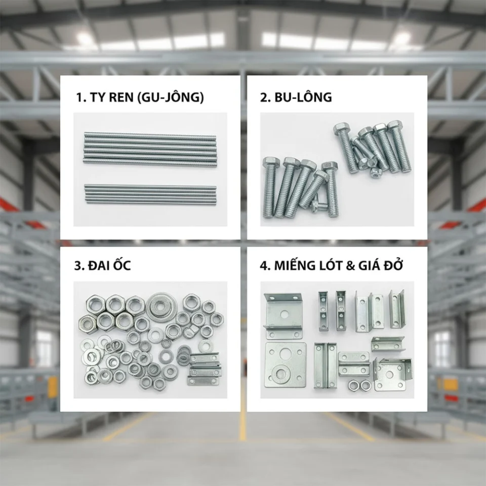 Các phụ kiện không thể thiếu khi lắp đặt hệ thống thang máng cáp