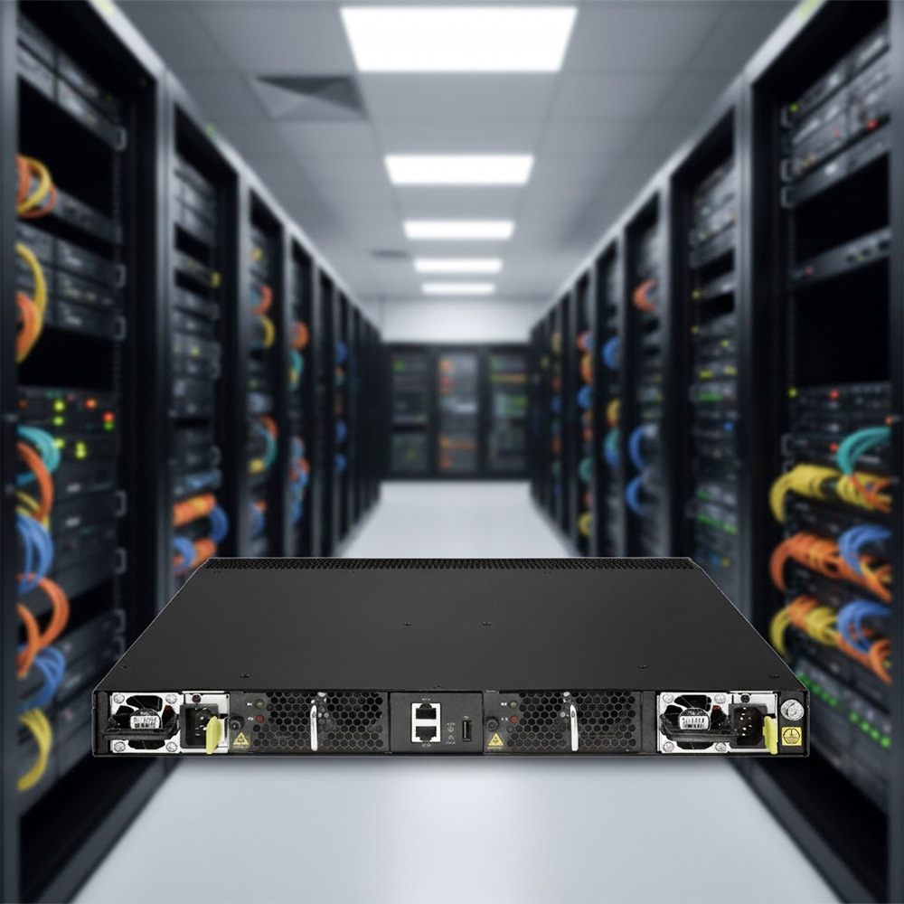 ảnh chụp mặt sau Switch Planet DCS-7342-48Y8C Layer 3 48x25G SFP28 + 8x100G_40G QSFP28