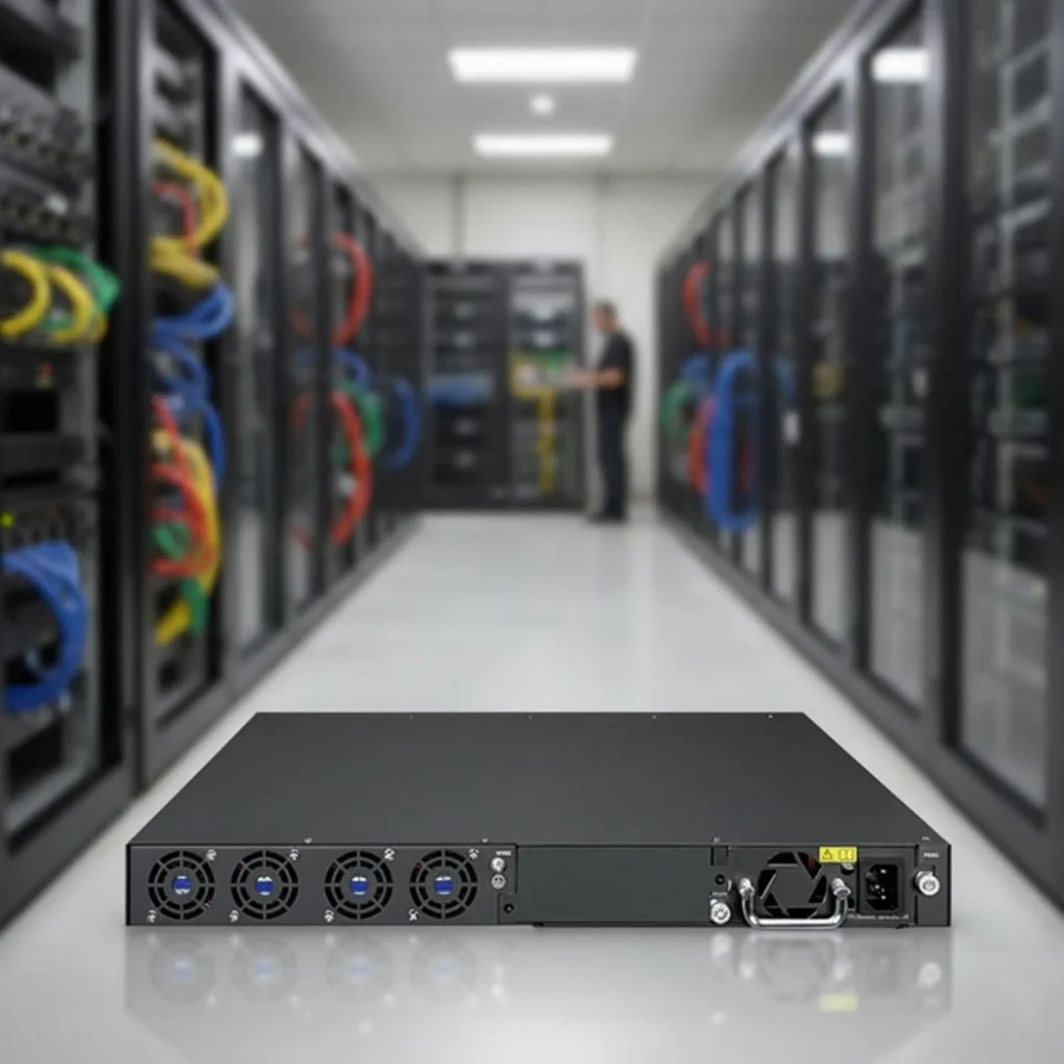 mặt sau Switch Planet XGS-6350-24X2C Layer 3 24x10G SFP+ + 2x100G QSFP28