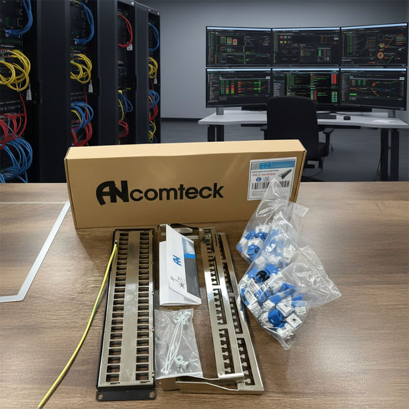 Patch panel Cat6 UTP ANCOMTECK 48 cổng ACT-48S2U