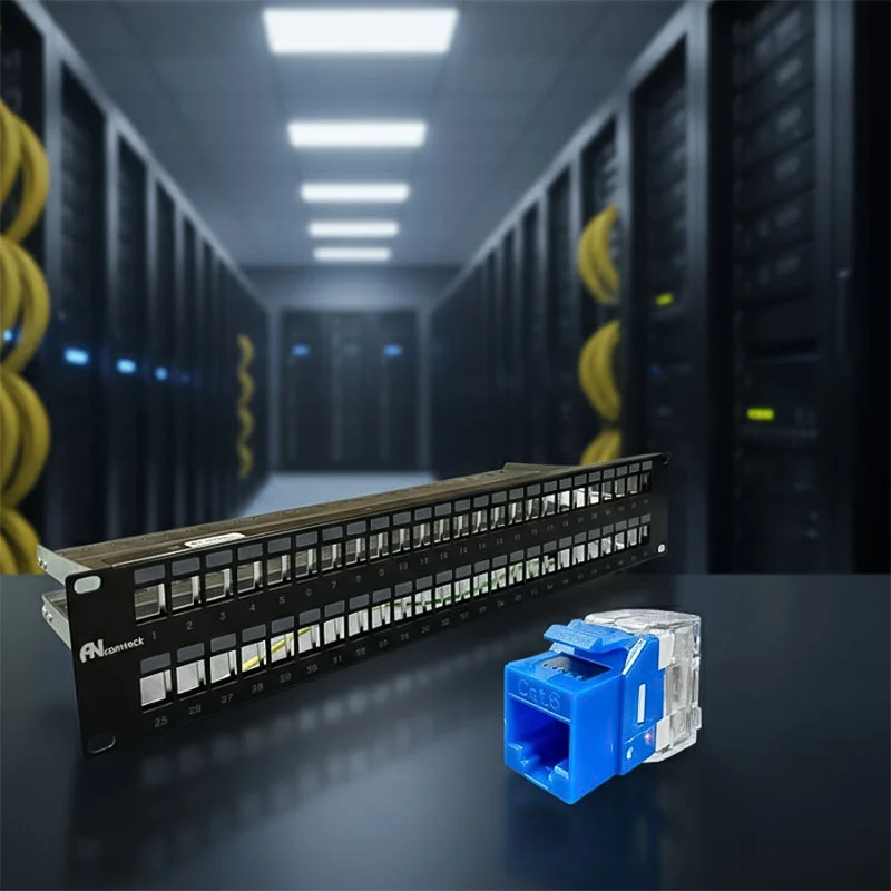 Ảnh chụp thực tế Patch panel Cat6 UTP ANCOMTECK 48 cổng ACT-48S2U
