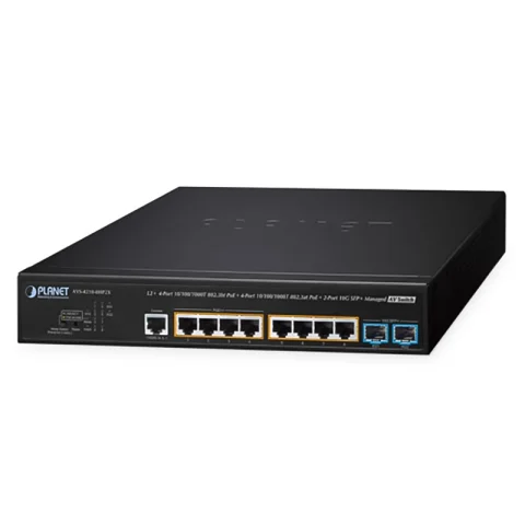 Switch Planet AVS-4210-8HP2X L2 8x10/100/1000T 802.3bt PoE + 2x10G SFP+