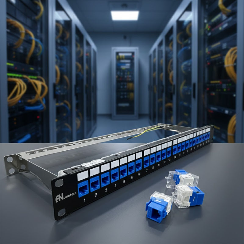 Ảnh thực tê Patch panel Cat6 UTP ANCOMTECK 24 cổng ACT-24S1U