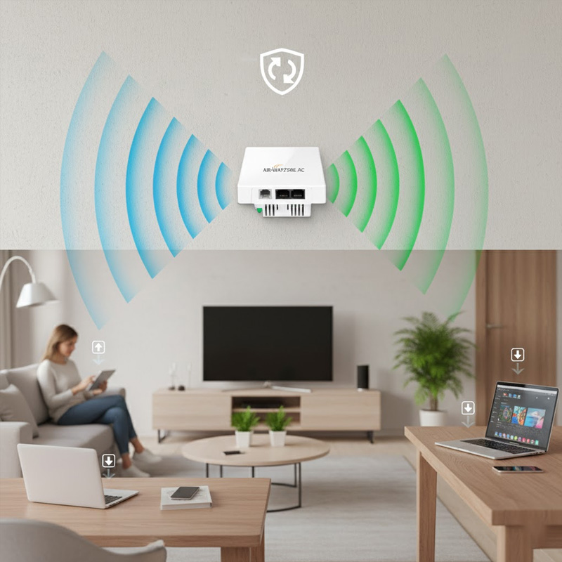 Bộ Phát WiFi Âm Tường AIR-WAP2750E kết nối nhiều thiết bị
