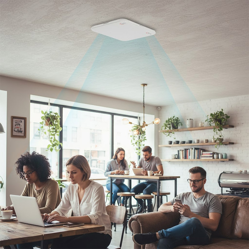 Bộ phát Wifi AirPro AIR-AP530 trong quán cafe
