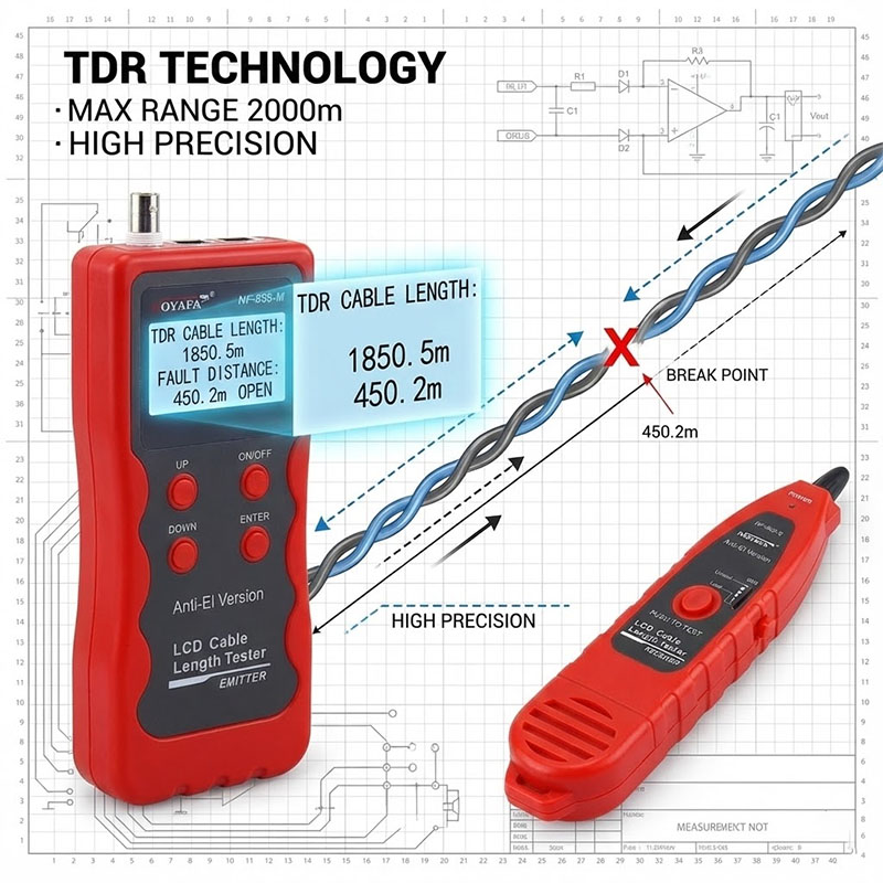 Đo Chiều Dài Cáp Lên Đến 2000m & Định Vị Điểm Đứt