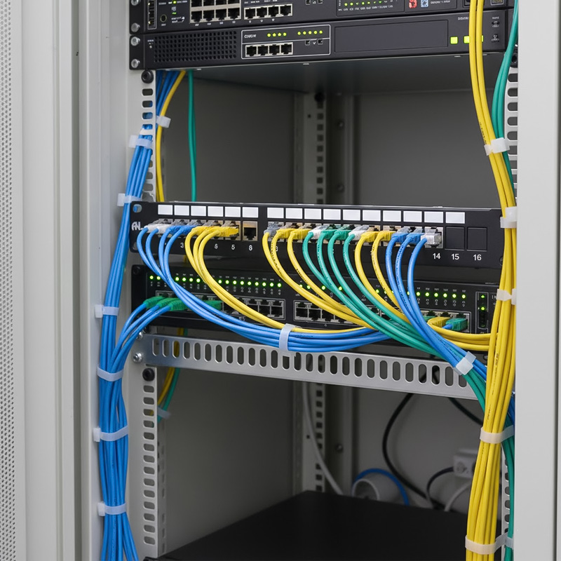Patch panel Cat5 UTP ANCOMTECK 16 cổng ACT-16S1U|ACT-5U-88