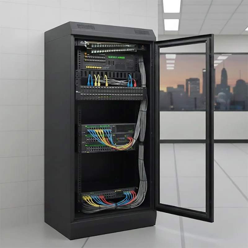 Ứng dụng thực tế của Patch panel Cat5E UTP ANCOMTECK 48 cổng ACT-48S2U..