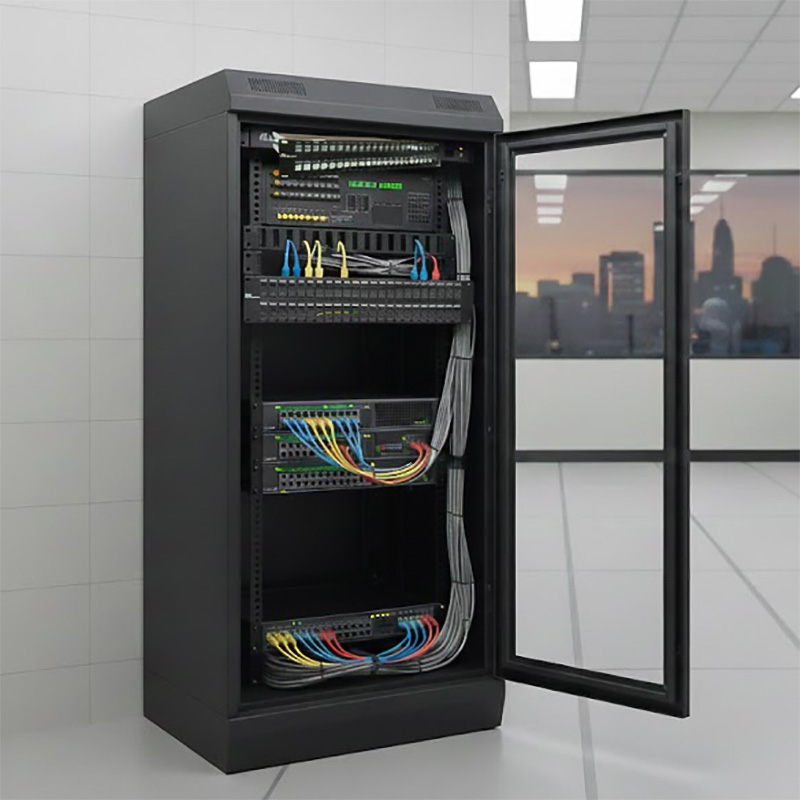 Ứng dụng thực tế của Patch panel Cat5E UTP ANCOMTECK 48 cổng ACT-48S2U..