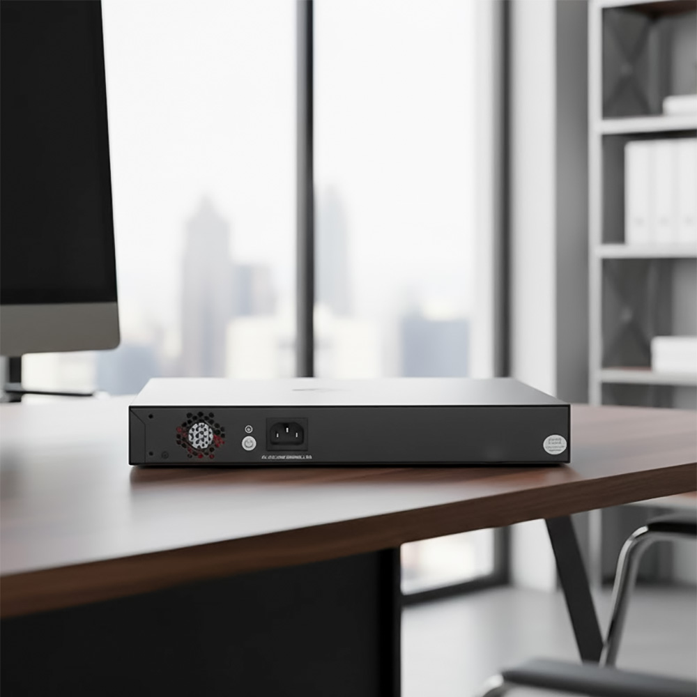 ảnh chụp mặt sau Bộ chuyển mạch AirPro AP6500E-16X-4XG-R