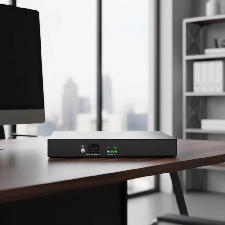 ảnh chụp thực tế Bộ chuyển mạch AirPro AP6500E-16X-4XG-R