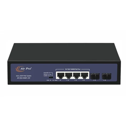 Switch PoE AP-ESG1906-2SF AirPro 4 cổng PoE 1000Mbps + 2 cổng Uplink SFP