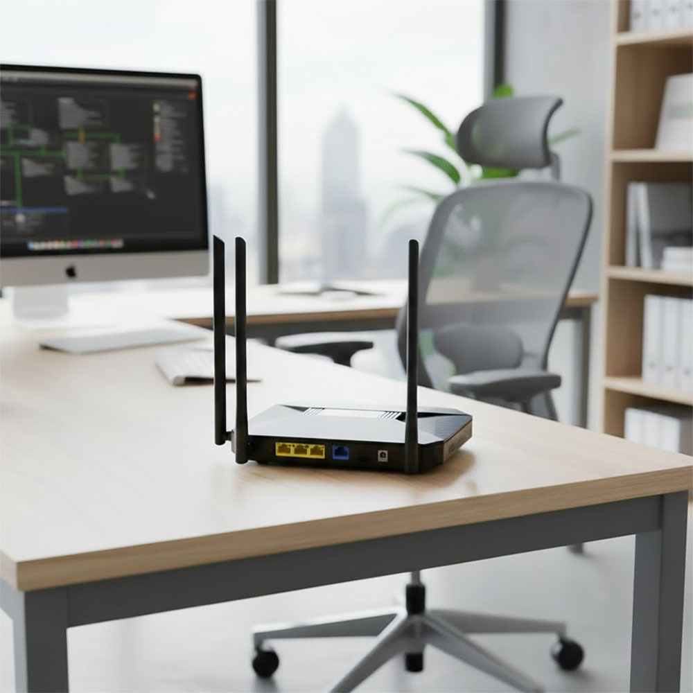 Bộ định tuyến AirPro AP-DSG7510-48S6Q-HI 4G LTE với 1WAN/3LAN 100Mbps