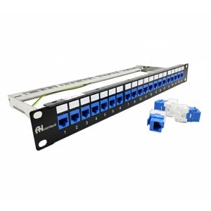Patch panel Cat6A UTP ANCOMTECK 24 cổng ACT-24S1U