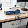Ảnh lắp đặt thực tế Switch POE HUVIRON F-SP3-4F2F-BL 4x10_100M (POE) RJ45