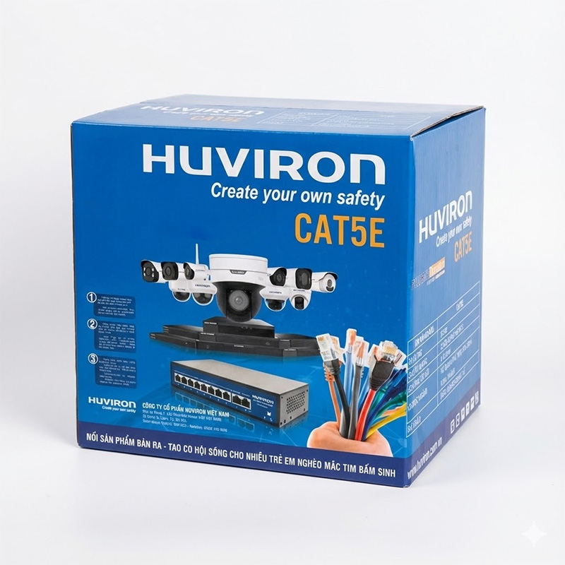 Cáp Mạng HUVIRON CAT5E UTP – F-UTP/CAT5E