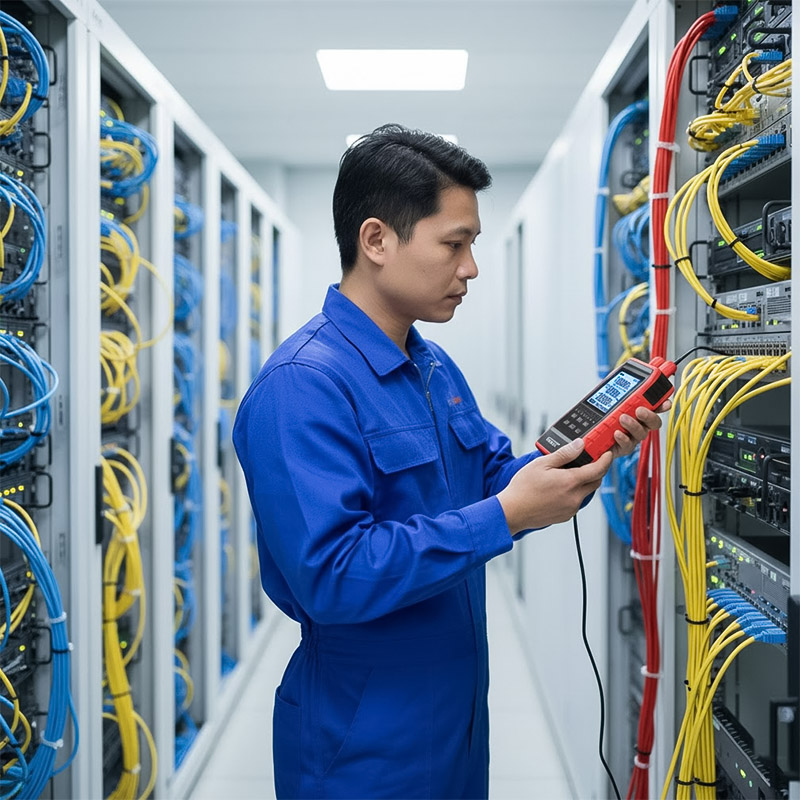 Máy đo công suất, soi sợi quang, test và dò dây cáp mạng NOYAFA NF-908S