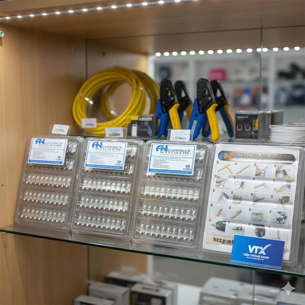 Nhân mạng Cat6a Ancomteck ACT-F6AS-P100