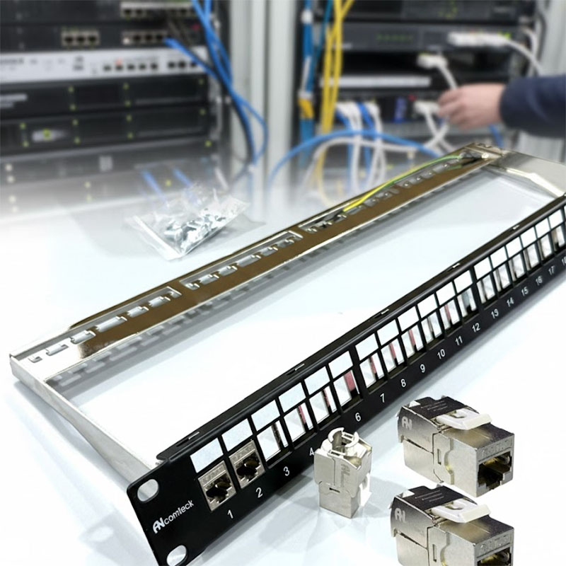 Patch panel Cat7 FTP ANCOMTECK 24 cổng ACT-24S1U
