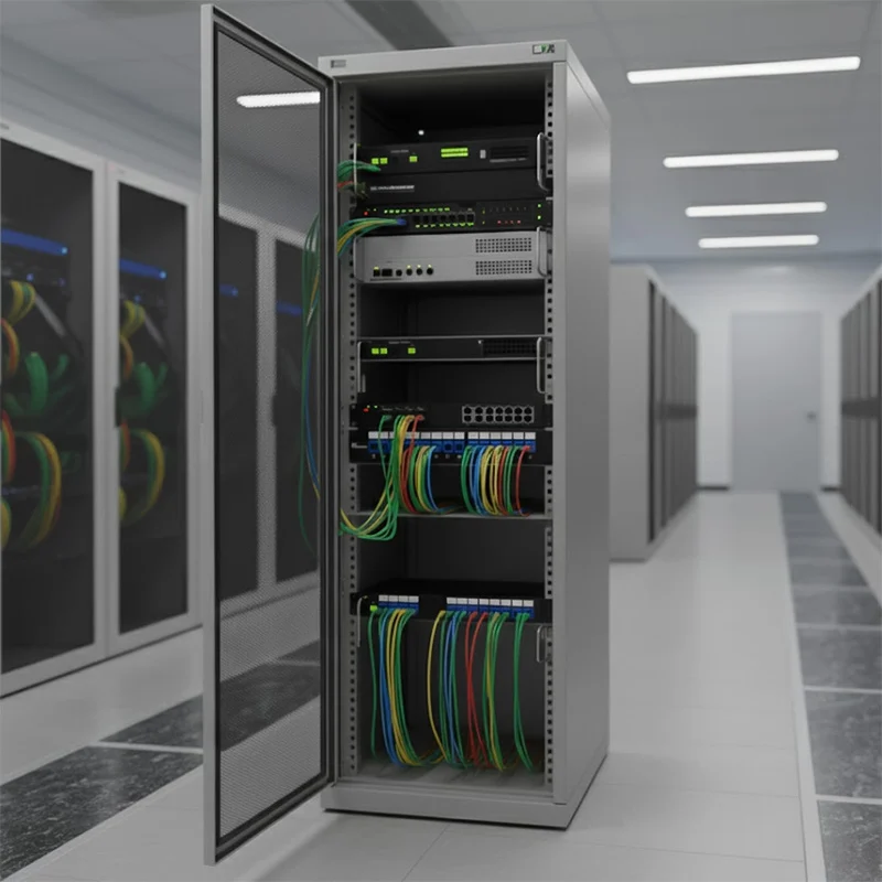 Ứng dụng thực tế của Patch panel Cat6A UTP ANCOMTECK 24 cổng ACT-24S1U