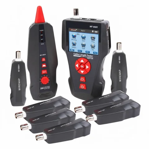 Bộ test dây, đo chiều dài, dò dây NOYAFA NF-8601W có màn hình LCD, 8 bộ remote