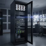 Đầu ghi hình Huviron HU-RNR8264M 64 kênh được lắp đặt trong tủ rack