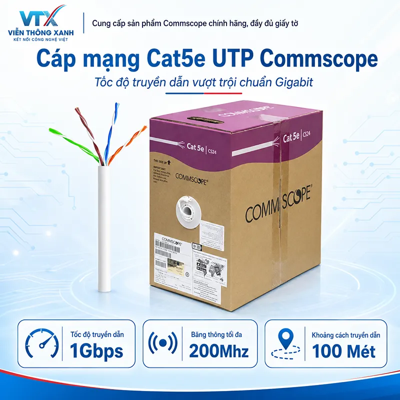 tốc độ cáp mạng cat5e utp commscope