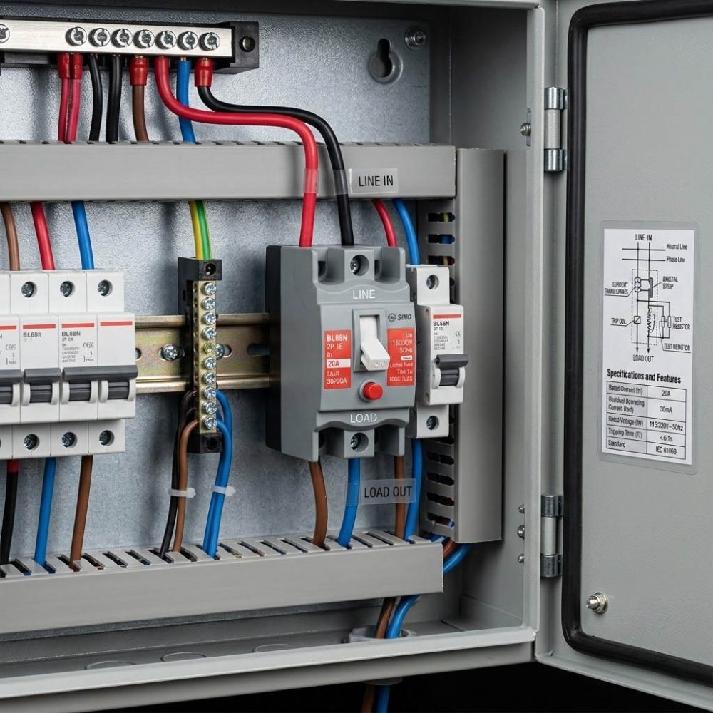 Aptomat Chống Dòng Rò BL68N 10-40A 30mA