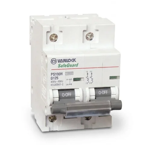 Aptomat 2 Cực PS100H (80A - 125A) Dòng Cắt 10kA