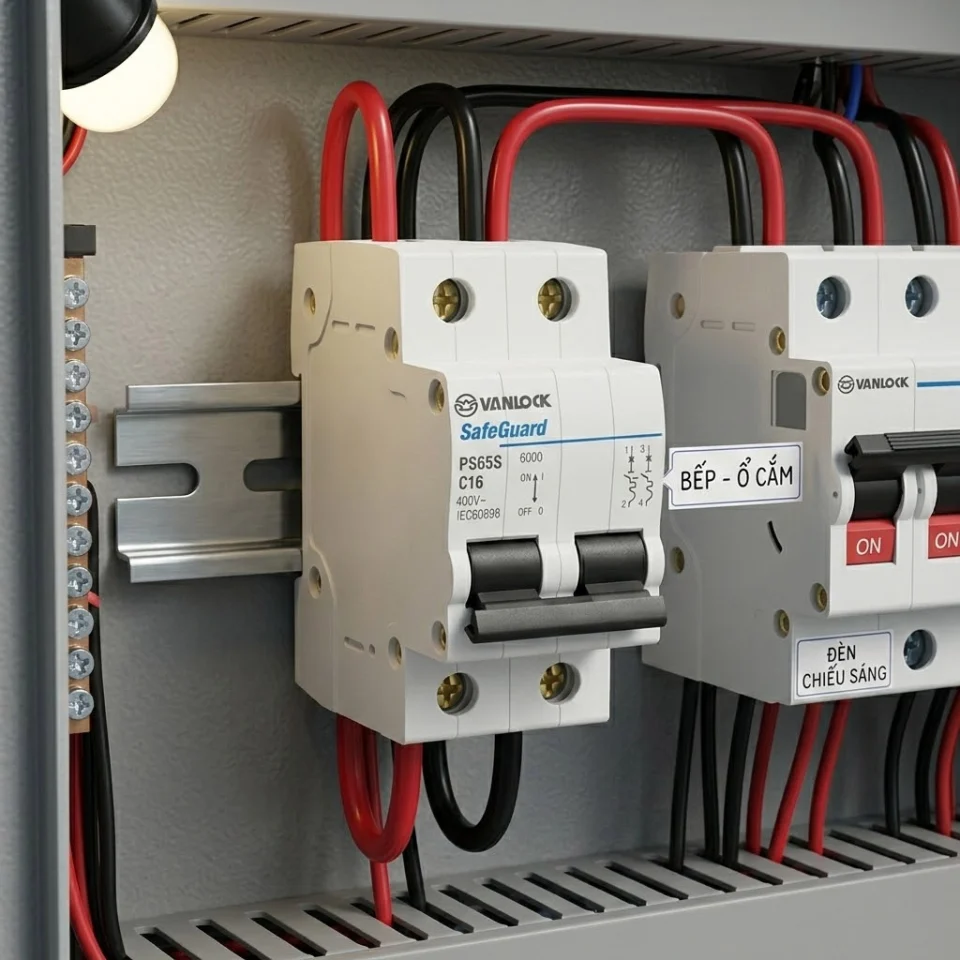 Aptomat MCB 2 Cực PS65S (6A-63A)