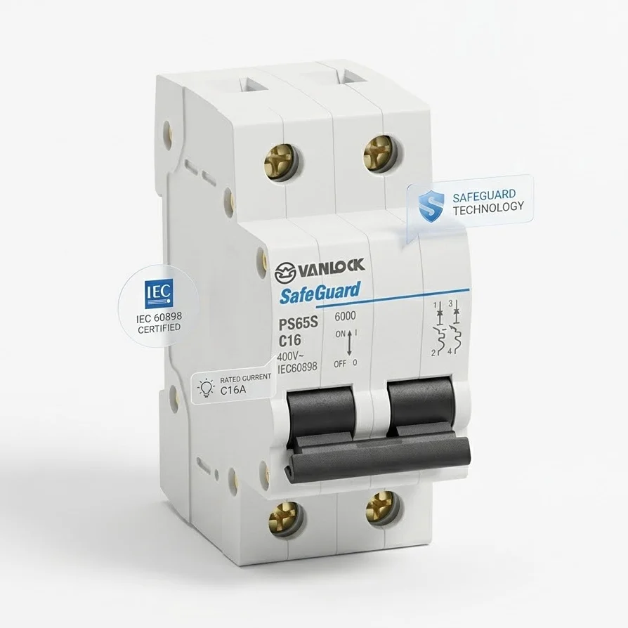 Aptomat MCB 2 Cực PS65S (6A-63A)