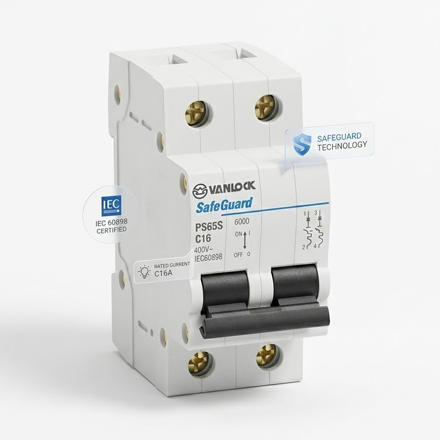 Aptomat MCB 2 Cực PS65S (6A-63A)