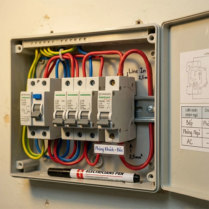 Aptomat MCB 1 Cực PS45N (6A – 63A)