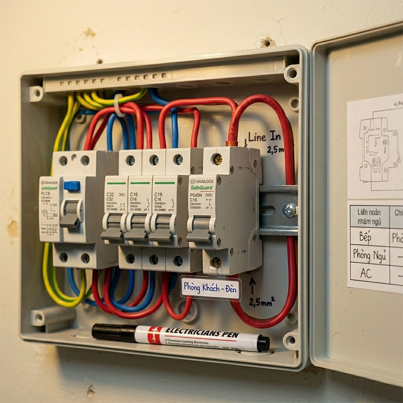 Aptomat MCB 1 Cực PS45N (6A – 63A)