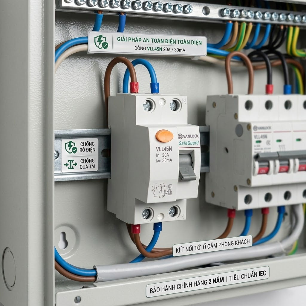 aptomat chống dò vll45n 2 cực