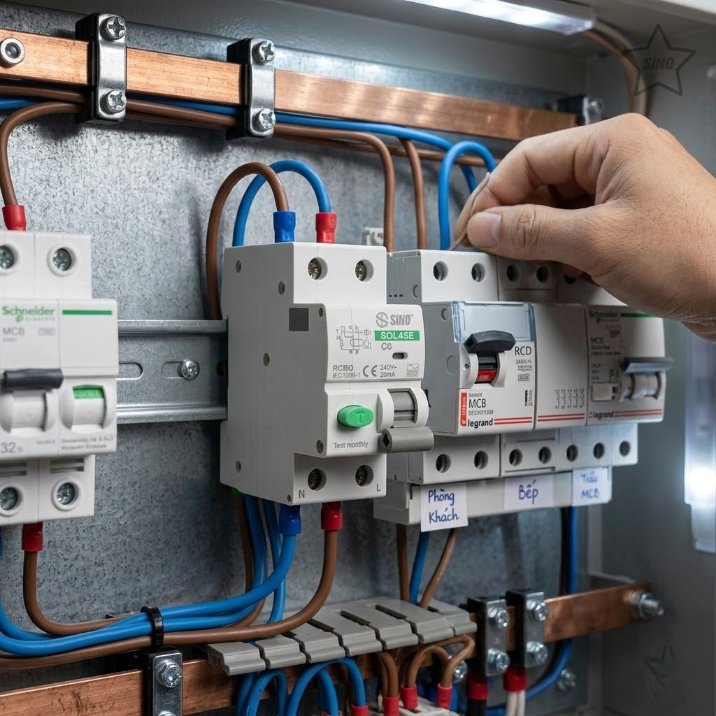 aptomat sol45e đã được lắp đặt
