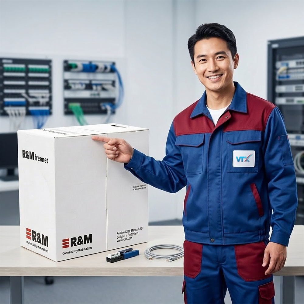 Cáp mạng Cat6 UTP R&M 809797 4 đôi 24 AWG