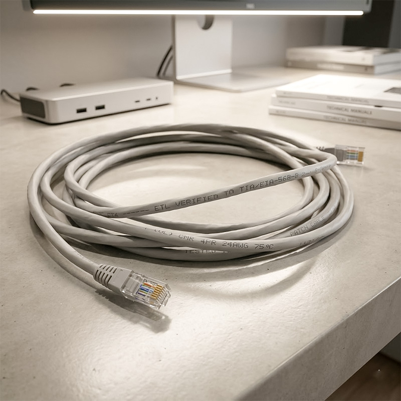 đầu kết nối của dây nhảy mạng Cat5e UTP Hosiwell 30001-CC 24 AWG......