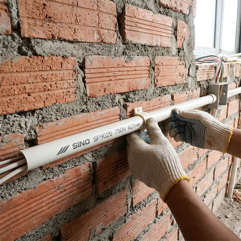 Ống nhựa cứng luồn dây điện Sino SP9025 750N 20 cây/bó