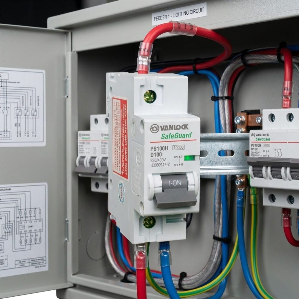 Aptomat 1 Cực PS100H (80A – 125A) Dòng Cắt 10kA