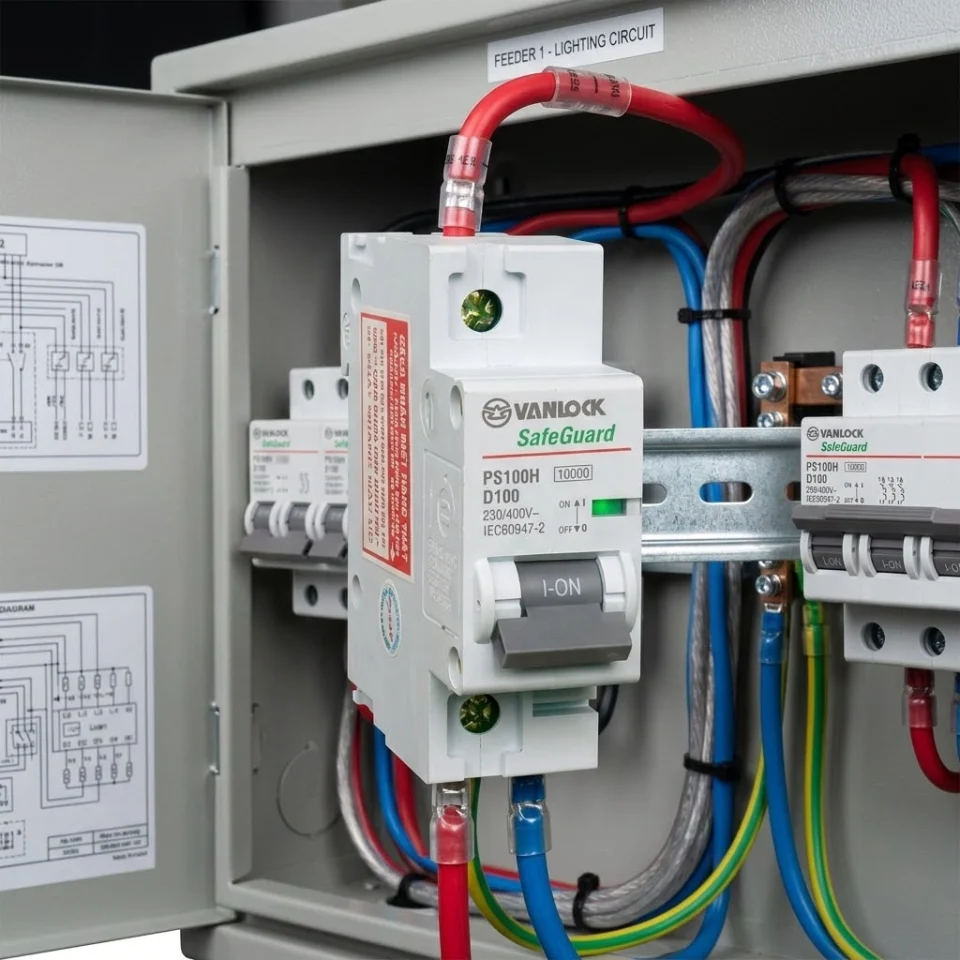 Aptomat 1 Cực PS100H (80A – 125A) Dòng Cắt 10kA