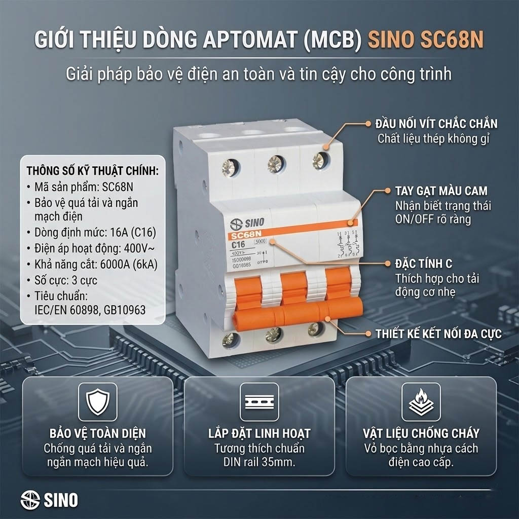 thông số aptomat sc68n