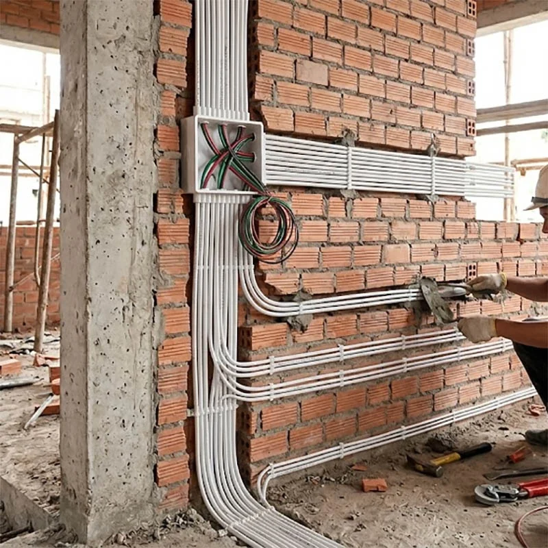 Ống nhựa cứng luồn dây điện Sino VL9050 lắp đặt đi âm tường......